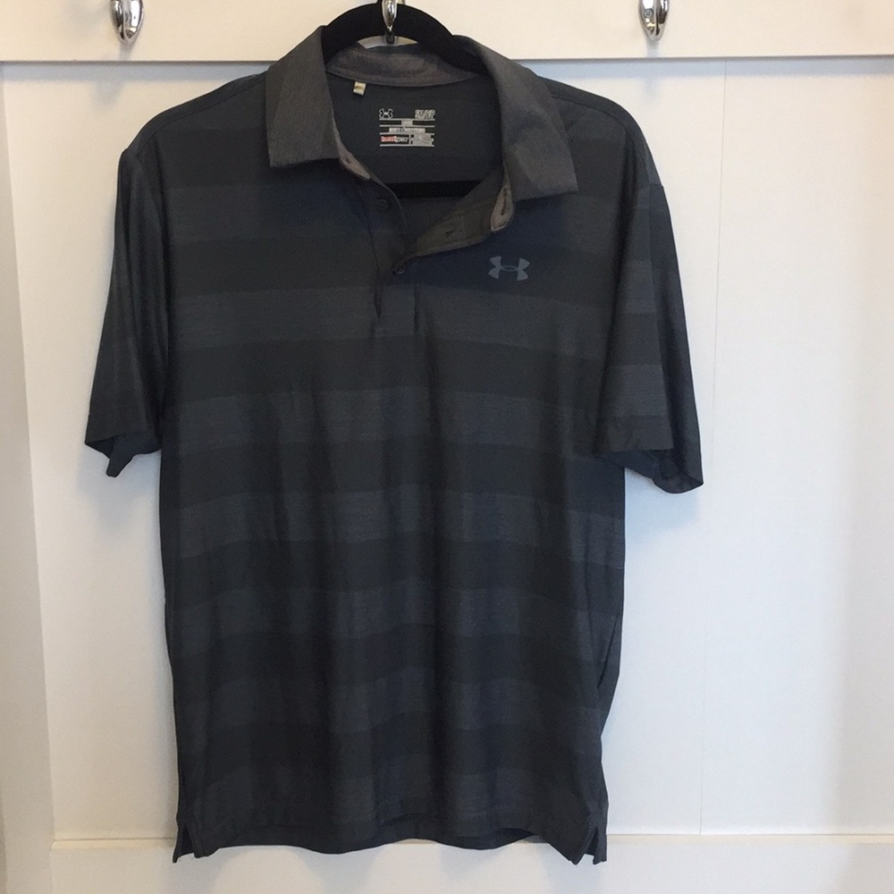 Short Sleeve Grey Stripe Under Armour Shirt
